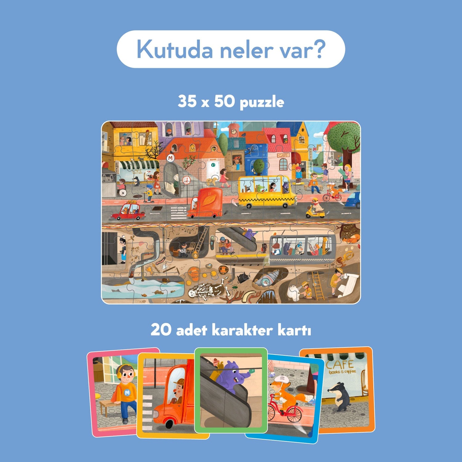 Exploring My City 2-in-1 Puzzle ve Bil Bakalım Kim Oyunu moritoys