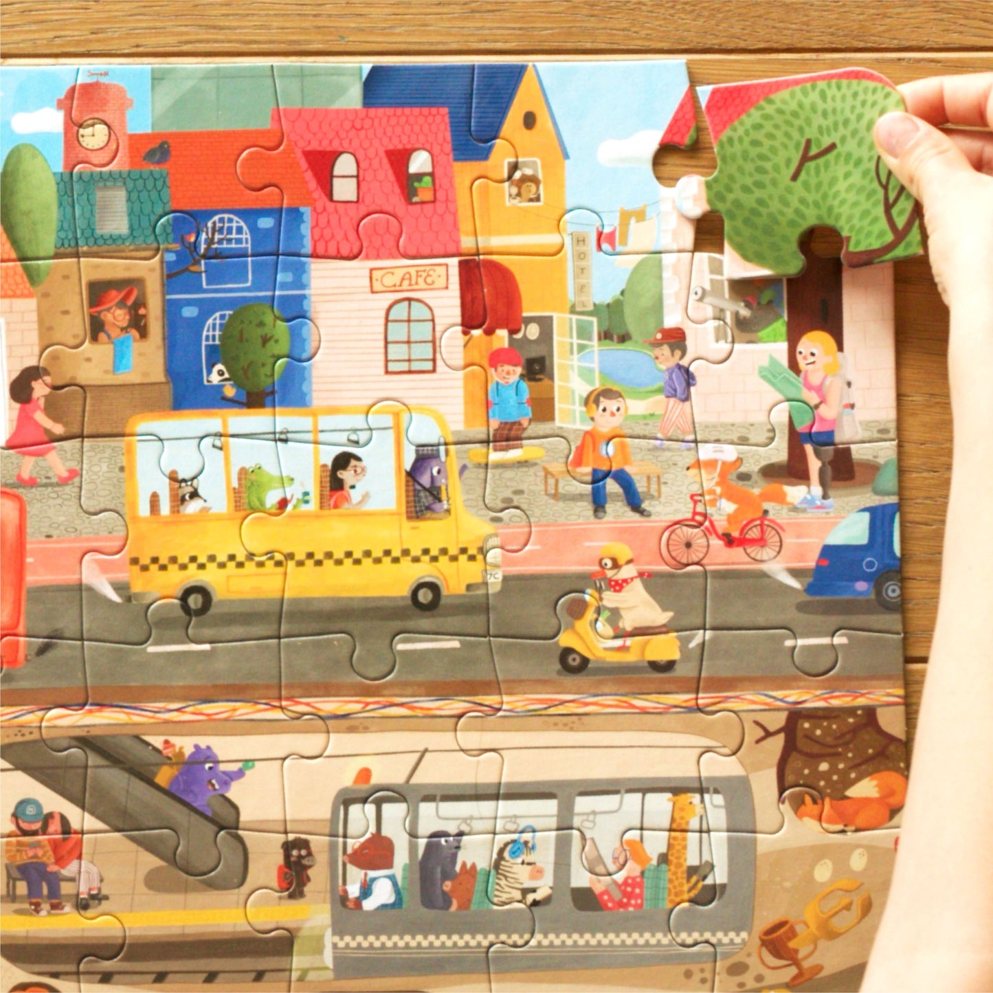 Exploring My City 2-in-1 Puzzle ve Bil Bakalım Kim Oyunu moritoys