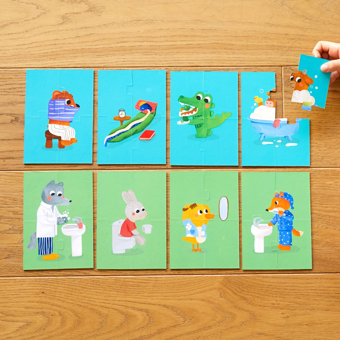 My Self Care Routine: Çift Taraflı 8+2 Puzzle moritoys