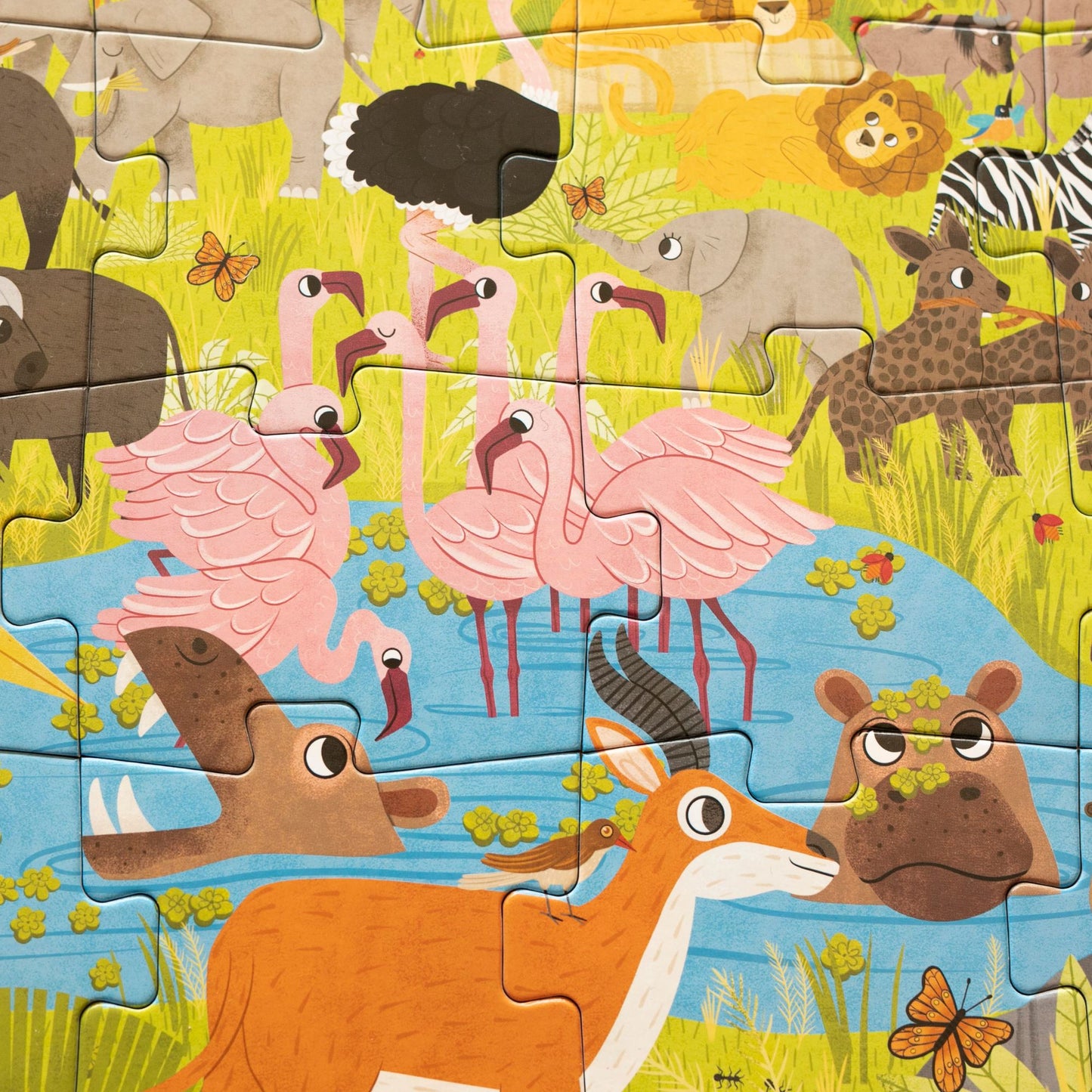 African Savanna - 36 Parça XXL Dev Puzzle, Gözlem ve Sayma Oyunu & Posteri moritoys