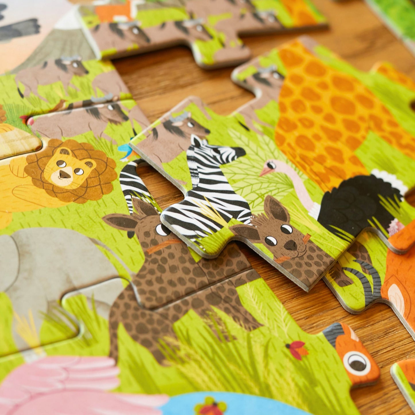 African Savanna - 36 Parça XXL Dev Puzzle, Gözlem ve Sayma Oyunu & Posteri moritoys