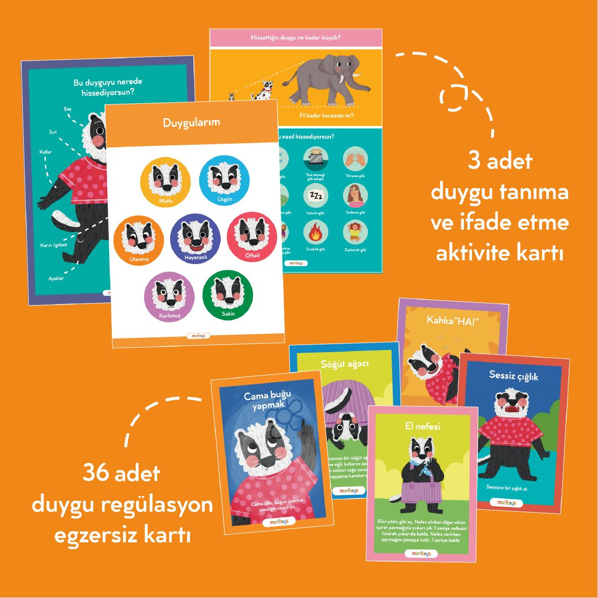 Duygularınla Tanışmak İster Misin? - Çocuklar İçin Duyguları Tanıma, İfade ve Regülasyon Kiti moritoys 