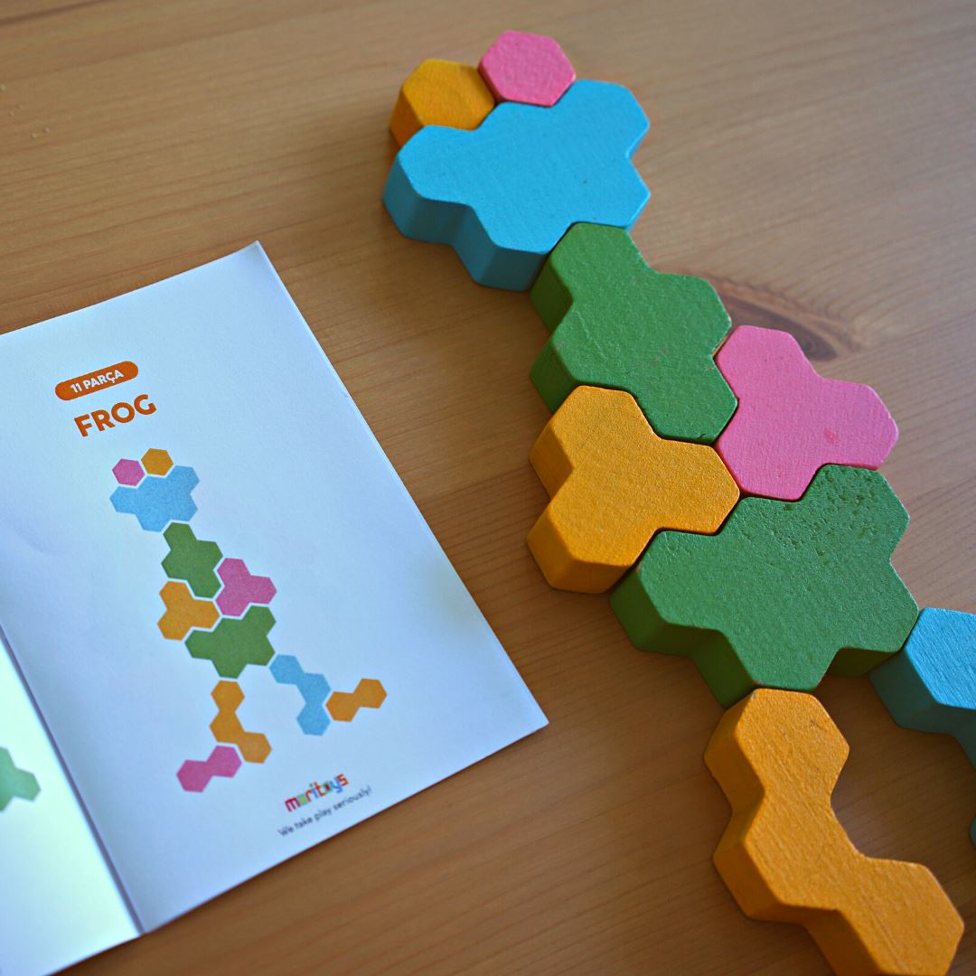 Honeycomb Wood Blocks 20 Parça Renkli Ahşap Blok Seti moritoys