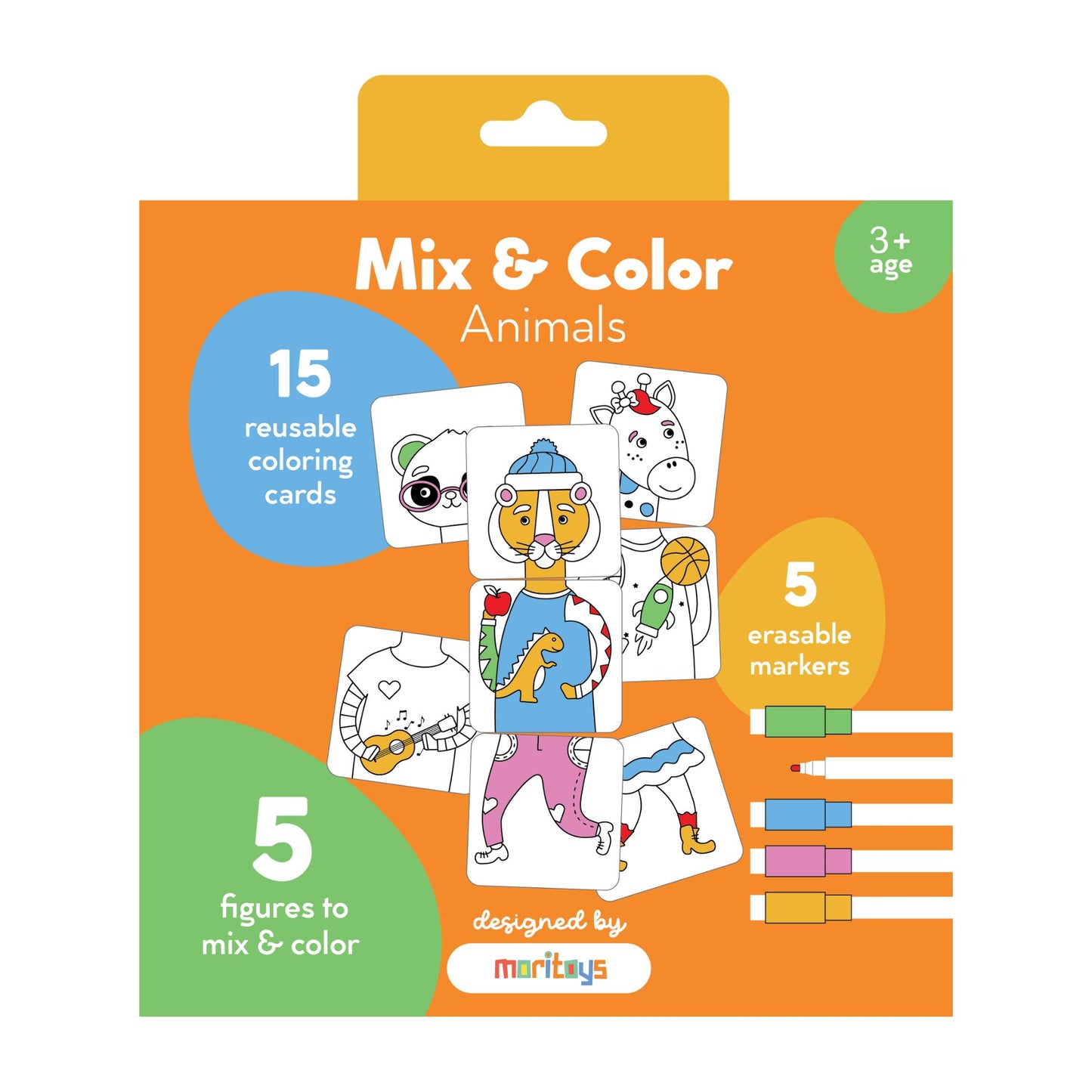 Mix & Color: Animals - Karıştır Renklendir Hayvanlar Puzzle moritoys