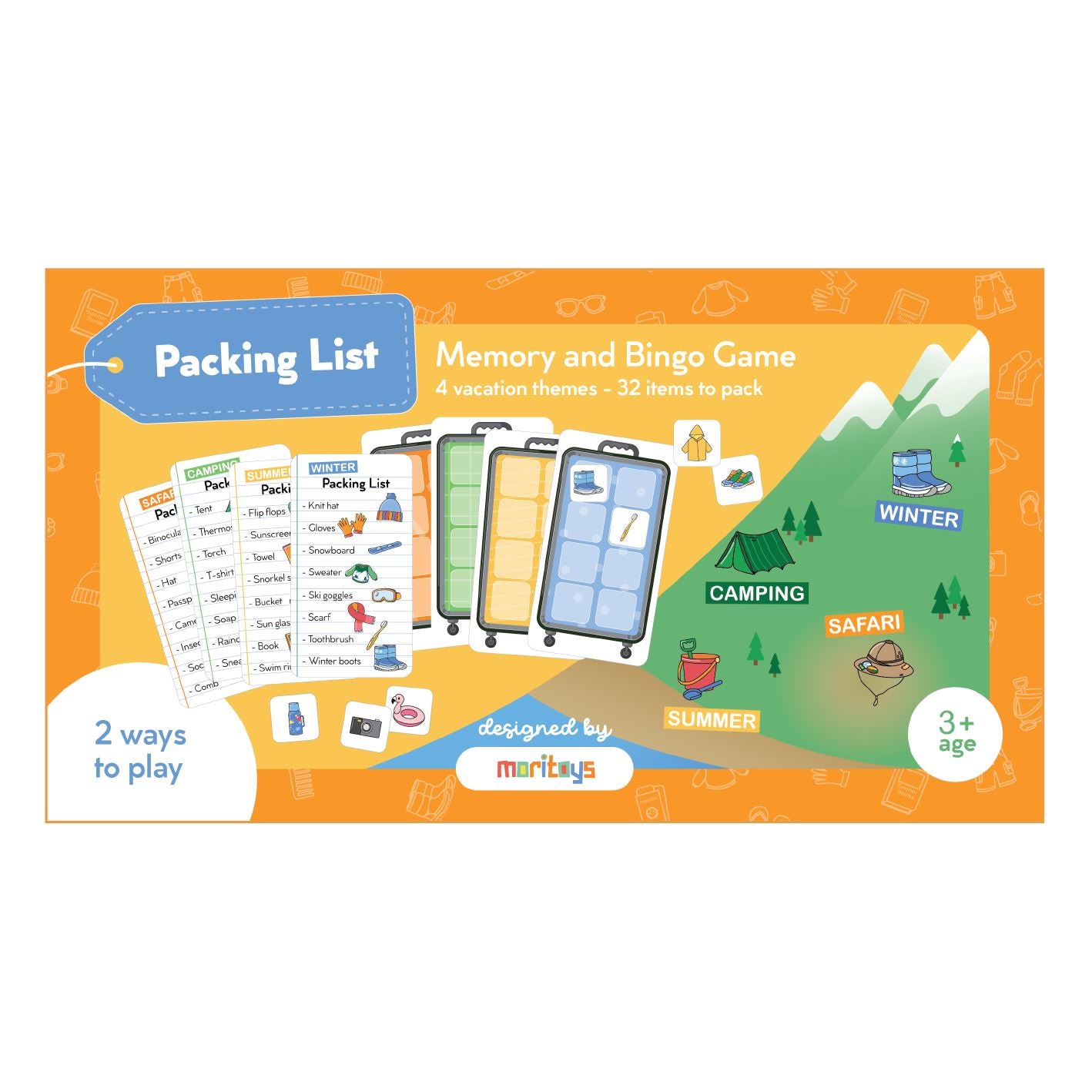 Packing List - Bavul Toplama Aile Hafıza ve Dikkat Oyunu moritoys