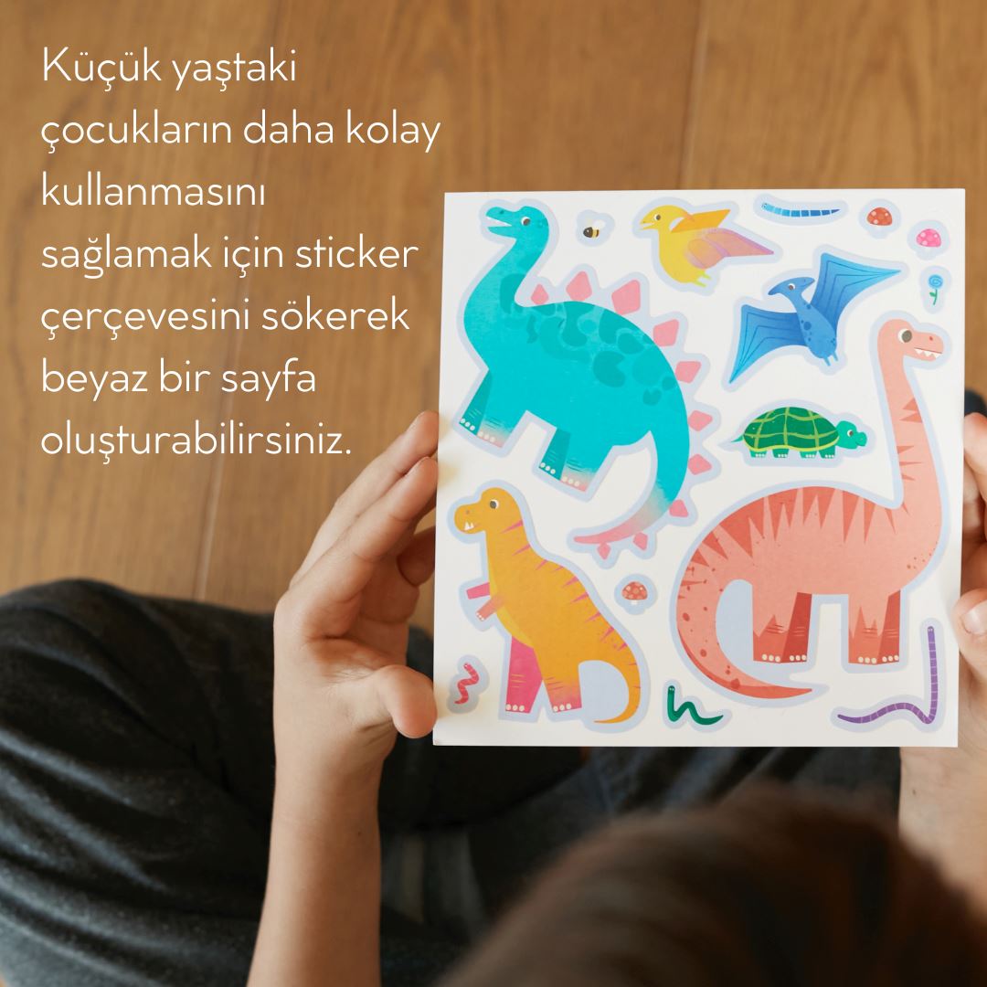 Reusable Sticker Set: Dinosaurs - Tak Çıkar Çıkartma Oyunu moritoys