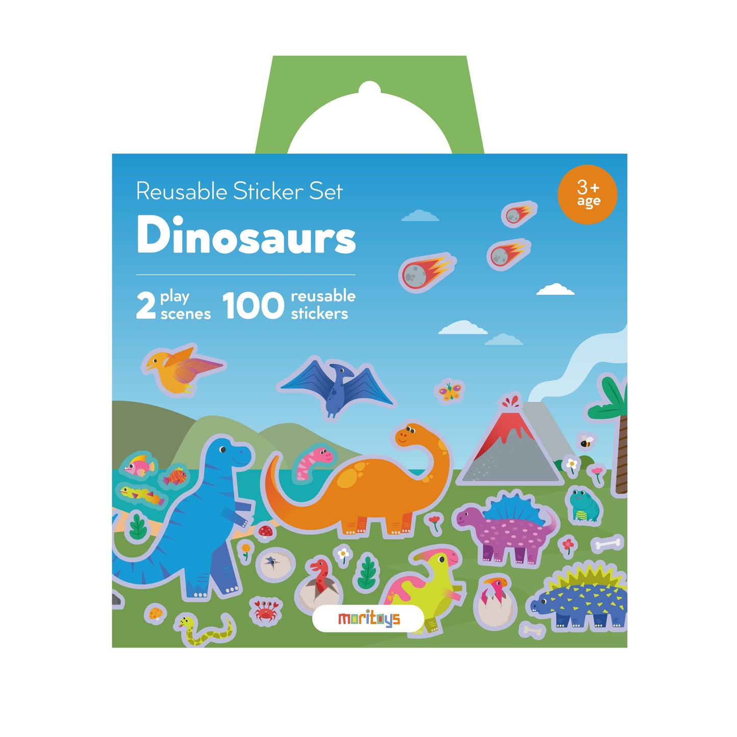 Reusable Sticker Set: Dinosaurs - Tak Çıkar Çıkartma Oyunu moritoys