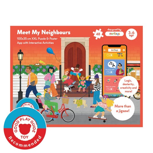 Meet My Neighbours: 36 Parça XXL Dev Yapboz, Poster & Dijital Aktiviteler moritoys