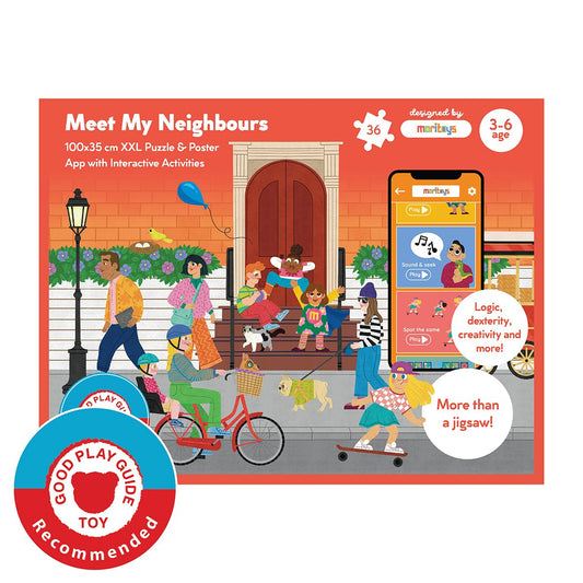 Meet My Neighbours: 36 Parça XXL Dev Yapboz, Poster & Dijital Aktiviteler moritoys
