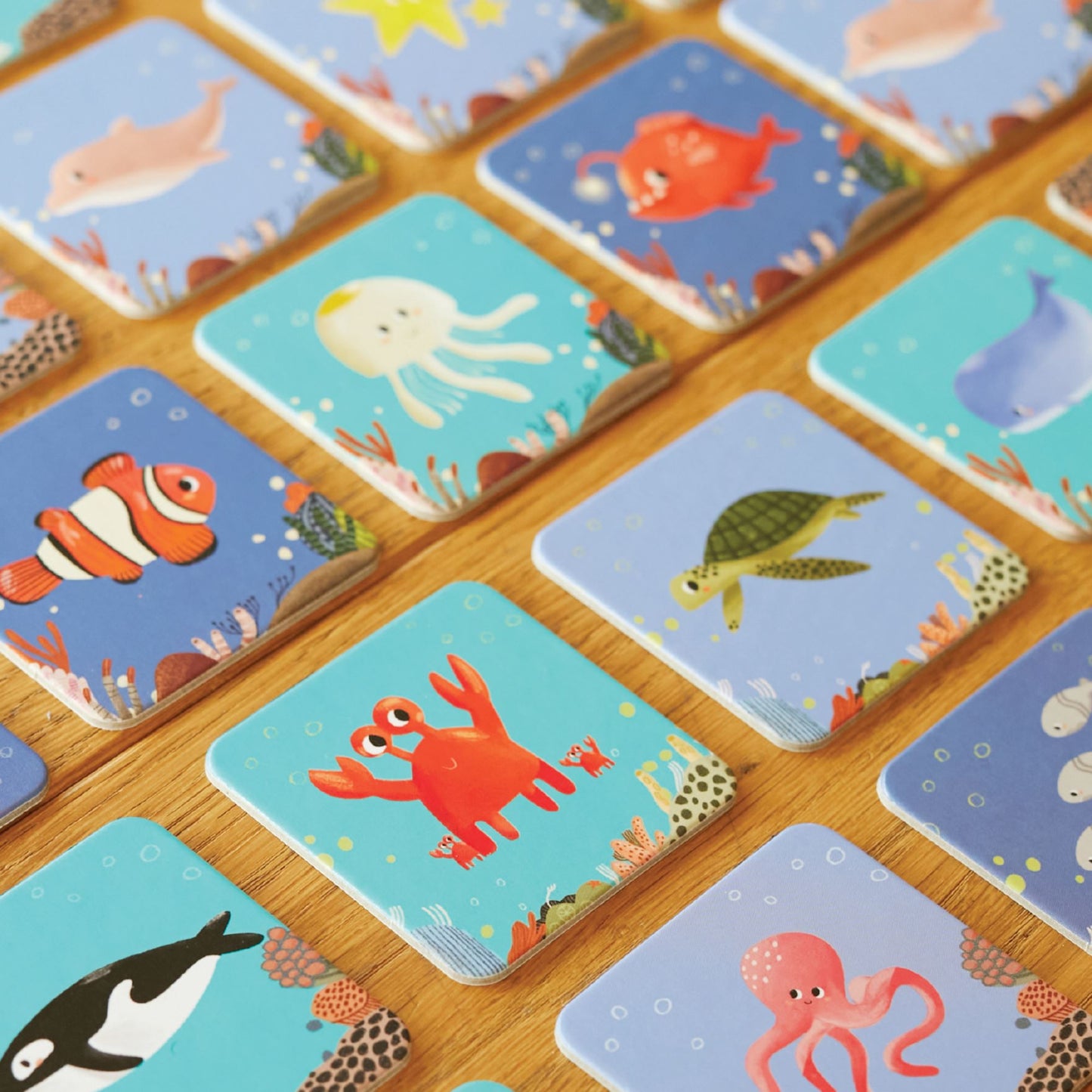 Memory Card Game 42 Kartlı Hafıza ve Eşleştirme Oyunu: Su altı moritoys 