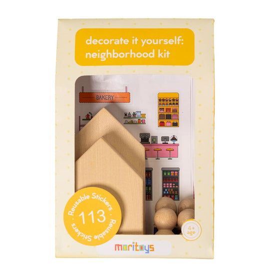 Decorate it yourself: Çıkartmalarla Kasabanı Yaratma Oyunu moritoys