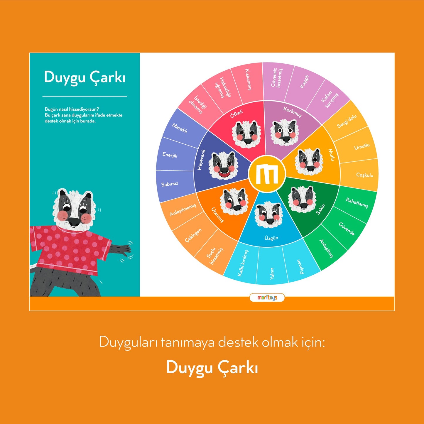 Duygu Çarkı ve Duygu Takvimim - Duyguları Tanıma Kiti moritoys 