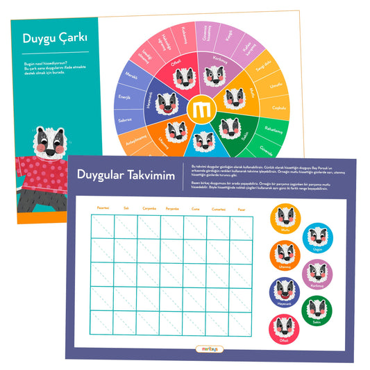 Duygu Çarkı ve Duygu Takvimim - Duyguları Tanıma Kiti moritoys