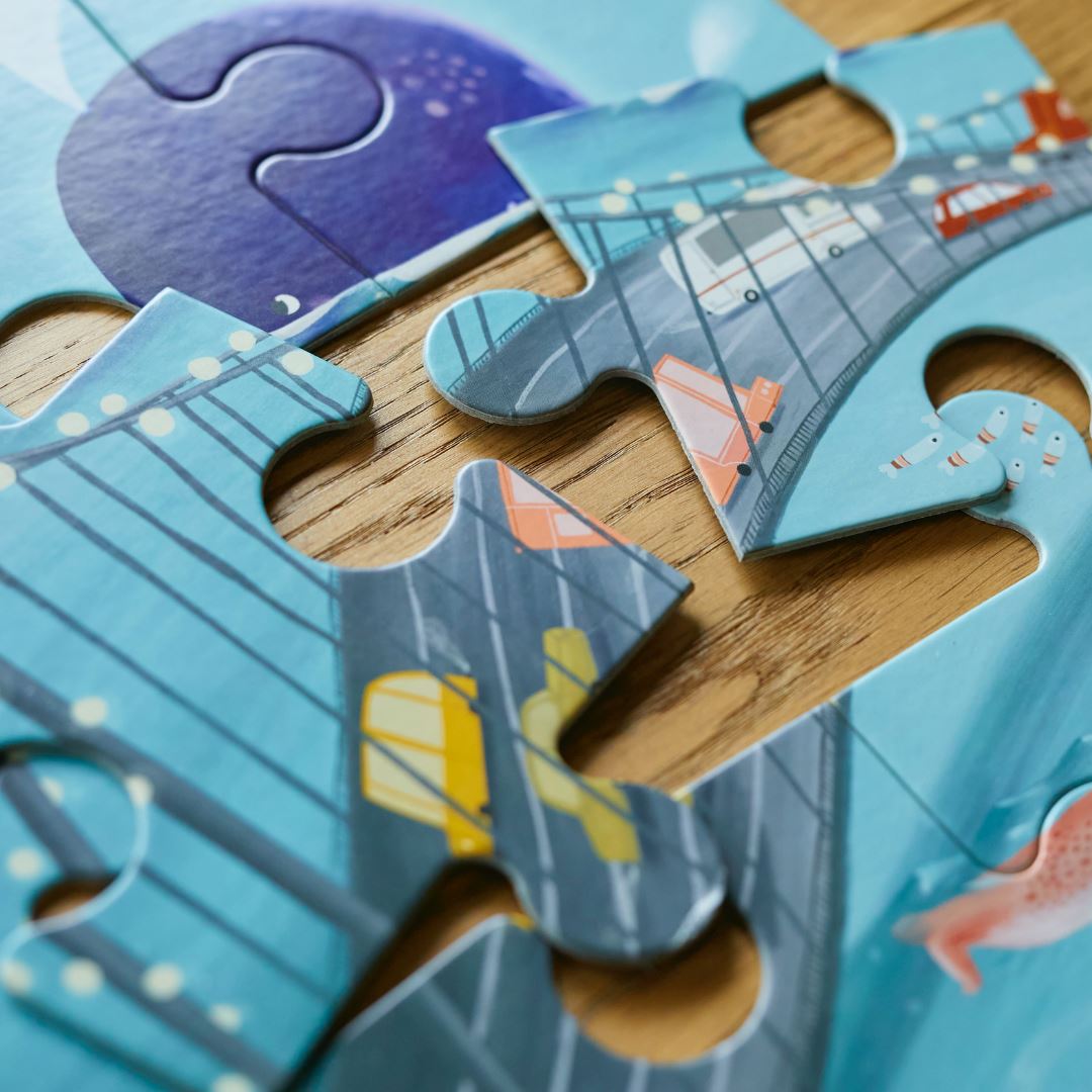 Fairy Tale Puzzle - 24 Parça Çantalı Dev Yer Puzzle ve Posteri moritoys 