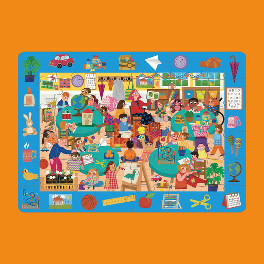 Look & Find Puzzle: Kindergarten - 36 Parçalı Puzzle ve Gözlem Oyunu moritoys