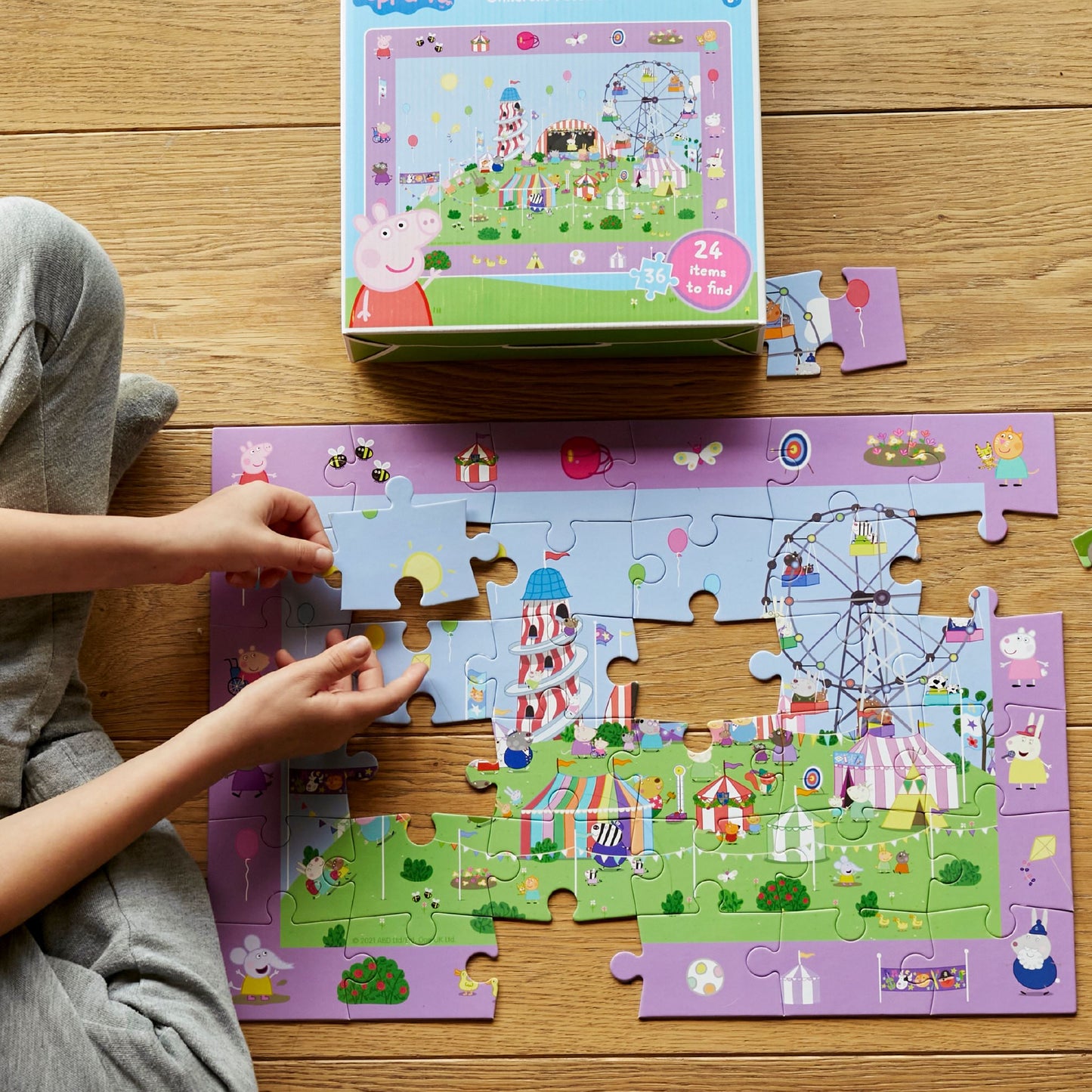 Look & Find Puzzle: Peppa Pig Children's Festival - 36 Parçalı Puzzle ve Yapboz Oyunu moritoys 