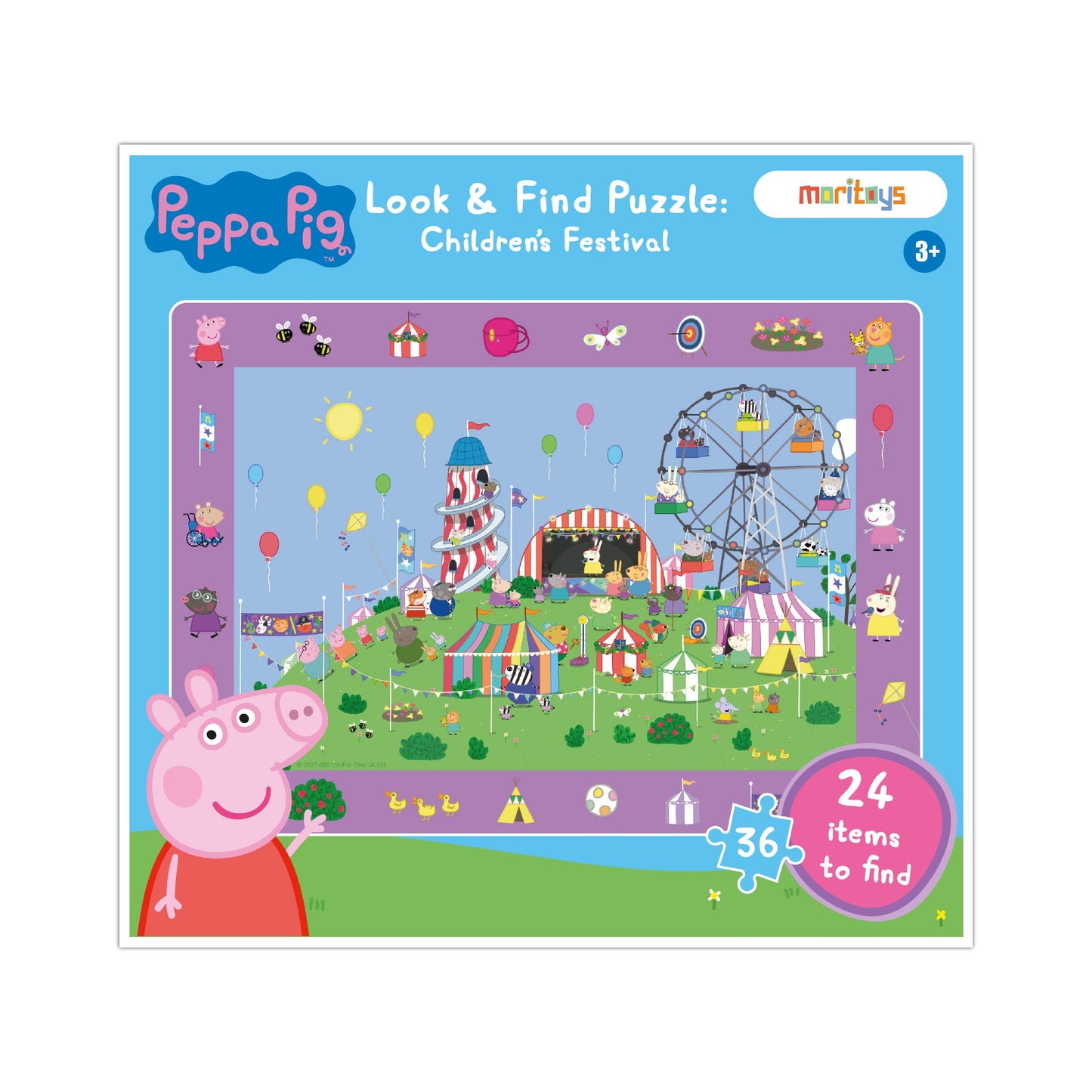 Look & Find Puzzle: Peppa Pig Children's Festival - 36 Parçalı Puzzle ve Yapboz Oyunu moritoys 