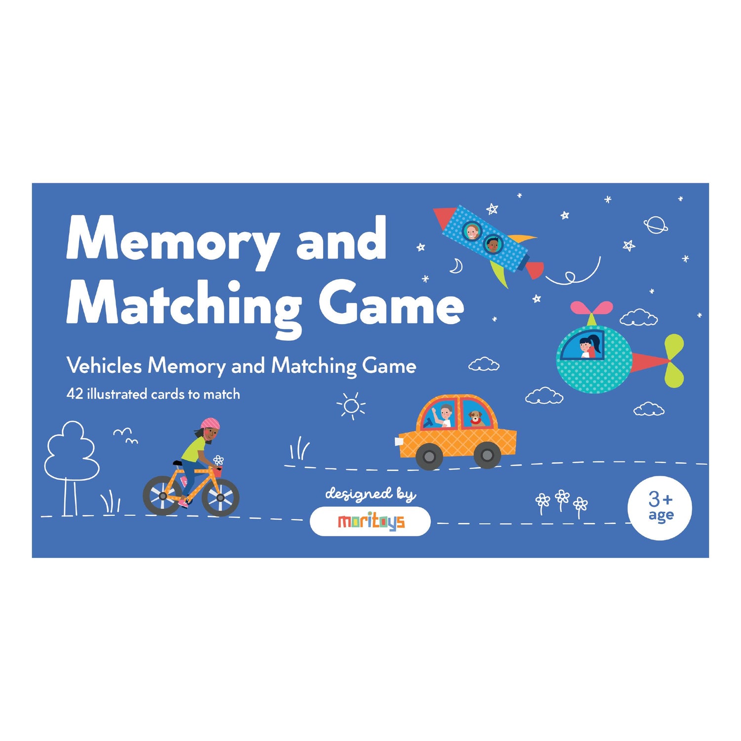Memory and Matching Game: Vehicles - 42 Kartlı Araçlar Hafıza ve Eşleştirme Oyunu moritoys 