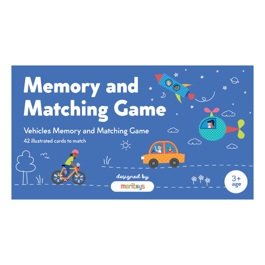 Memory and Matching Game: Vehicles - 42 Kartlı Araçlar Hafıza ve Eşleştirme Oyunu moritoys