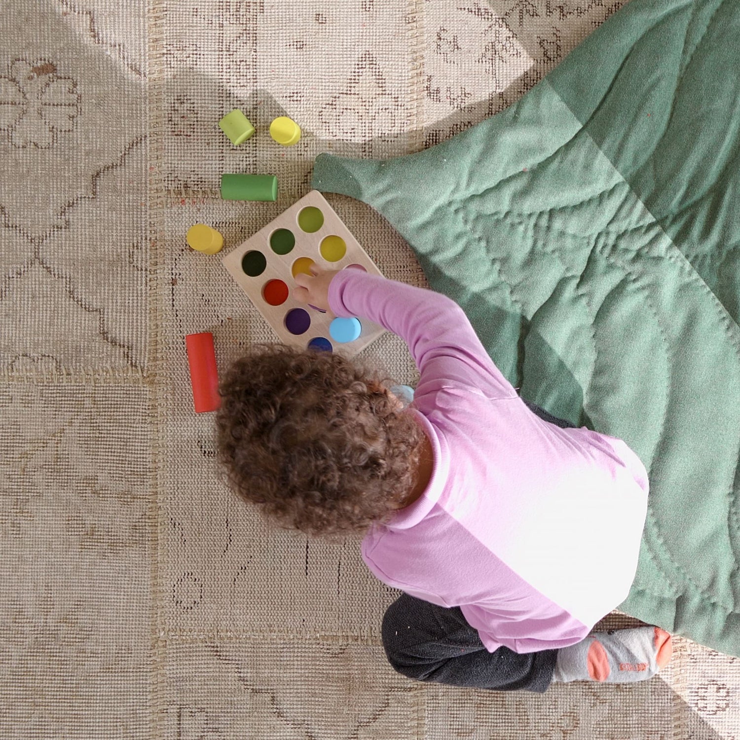 Montessori Ahşap Renkler Eşleştirme Oyunu moritoys 