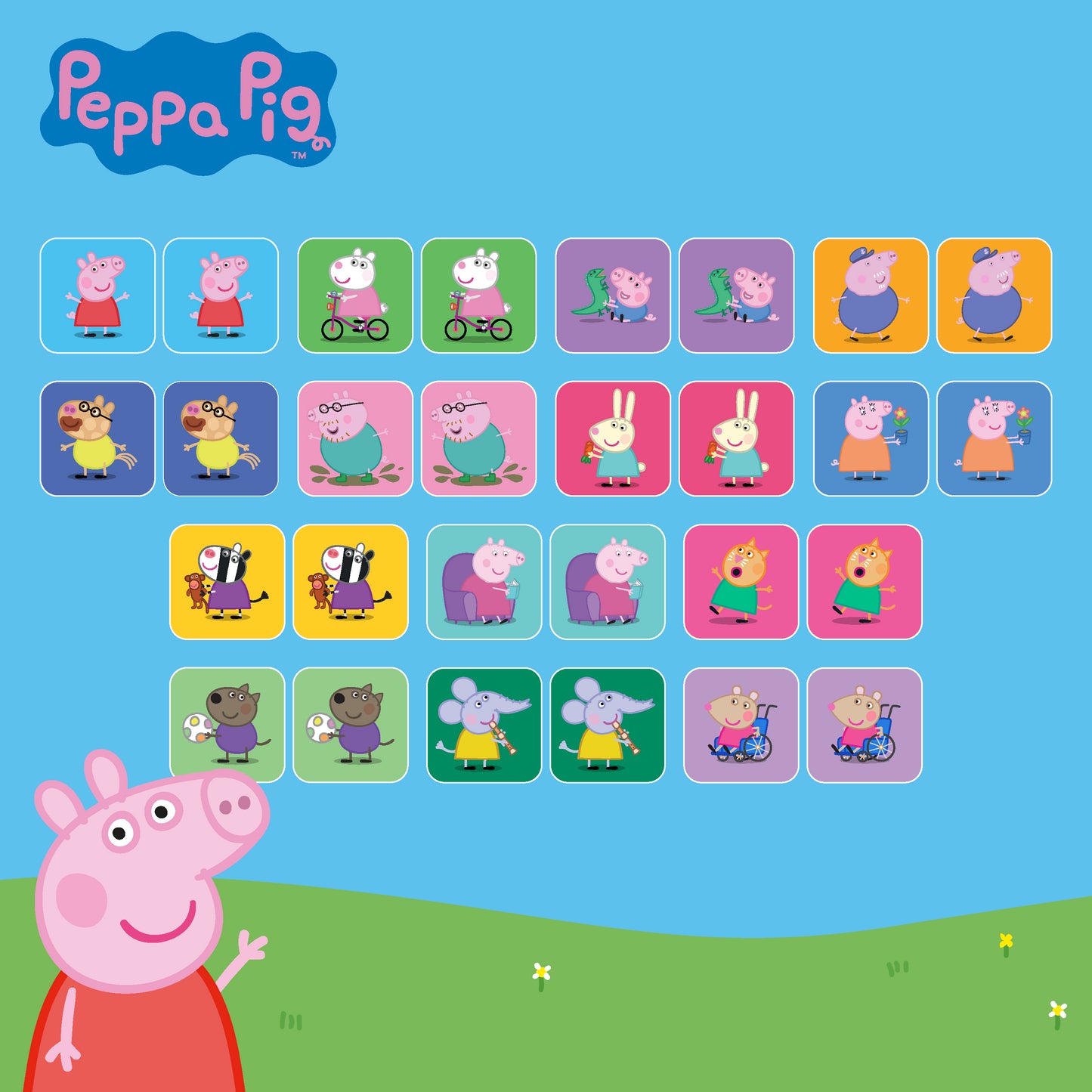 ÖN SİPARİŞ: Peppa Pig Memory Card Game - 28 Kartlı Hafıza ve Eşleştirme Oyunu moritoys 