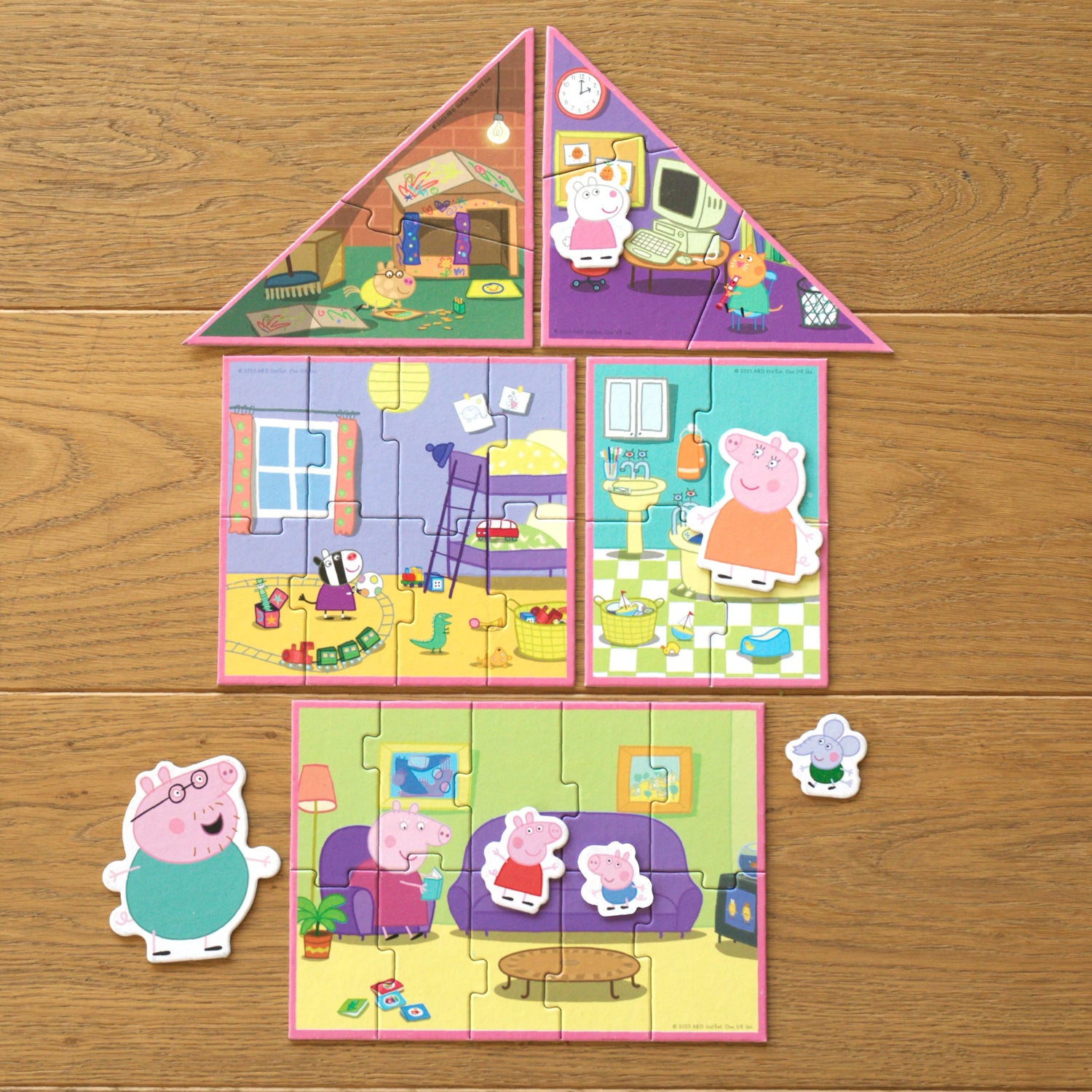 ÖN SİPARİŞ: Peppa’s House: 6 in 1 Puzzle ile Peppa'nın Evinin Mimari Ol! moritoys 