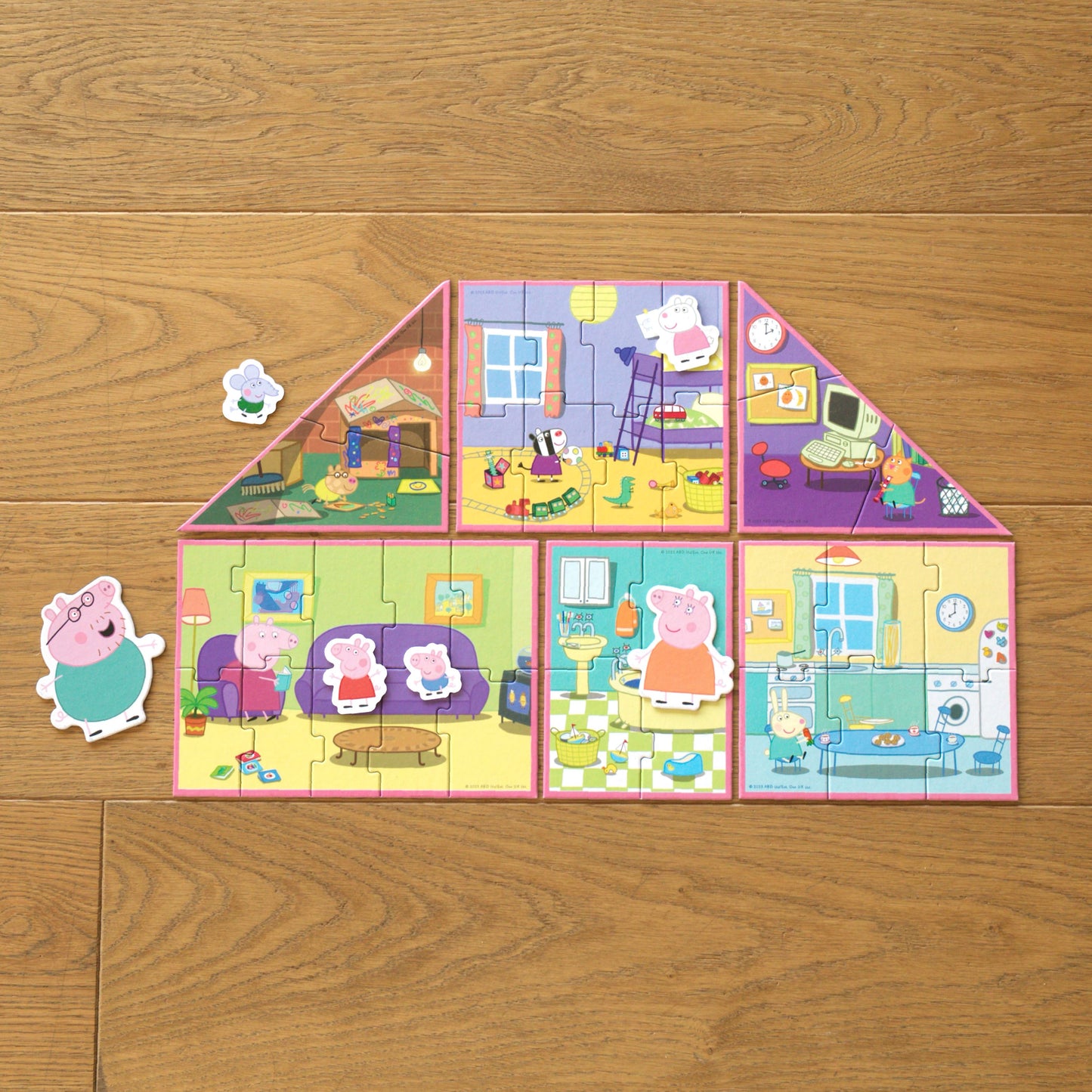 ÖN SİPARİŞ: Peppa’s House: 6 in 1 Puzzle ile Peppa'nın Evinin Mimari Ol! moritoys 