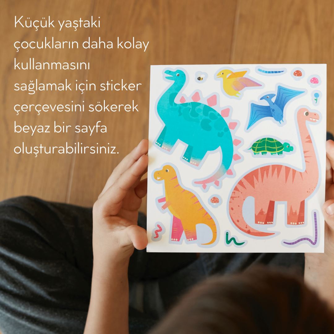 Reusable Sticker Set: Dinosaurs - Tak Çıkar Çıkartma Oyunu moritoys 